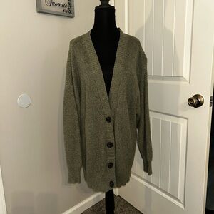 American Eagle Outfitters Khaki Cardigan